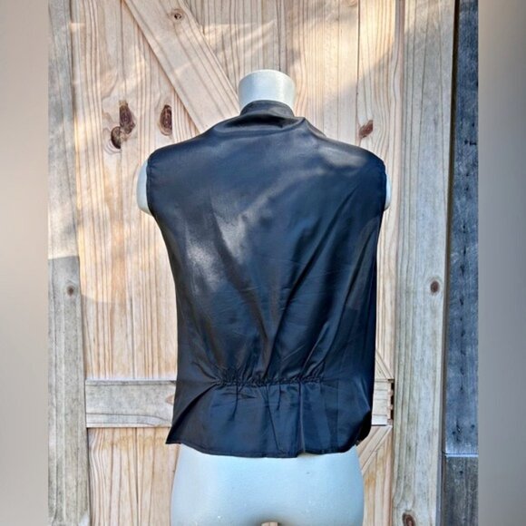 Vintage 90’s Facets by Mirrors Cat Kitten Collage Tapestry Cat Lady Vest~1X~USA - Picture 5 of 7